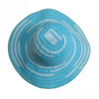 Women's Summer Fabric Hat With Wide Brim Turquoise