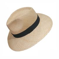 Summer Sraw Traveler Hat With Black Grosgrain Ribbon