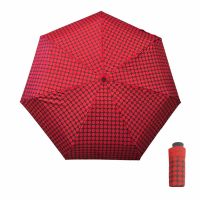Mini Folding Manual Umbrella Pierre Cardin Check Red