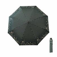 Manual Folding Umbrella Pierre Cardin Logo Dots Green