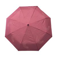 Ομπρέλα σπαστή γυναικεία χειροκίνητη ροζ Pierre Cardin Manual Folding Umbrella Semicircle Pink