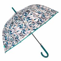Long Automatic Windproof Transparent Umbrella Perletti Foliage Verde