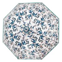 Ομπρέλα γυναικεία  μεγάλη αυτόματη διάφανη φλοράλ Perletti Foliage Verde