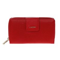 Women's  Horizontal Leather Wallet LaVor Red 6002