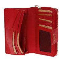 Πορτοφόλι δερμάτινο γυναικείο κόκκινο LaVor 6002