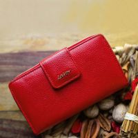 Πορτοφόλι δερμάτινο γυναικείο κόκκινο LaVor 6002