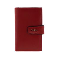 Women's Vertical Leatrher Wallet LaVor 6038 Red