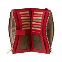 Πορτοφόλι δερμάτινο γυναικείο κόκκινο LaVor 6047