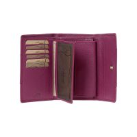 Πορτοφόλι δερμάτινο γυναικείο μωβ LaVor 6071