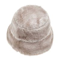 Women's Winter Synthetic Fur Bucket Hat Beige