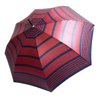 Ομπρέλα γυναικεία μεγάλη αυτόματη βυσσινί ριγέ Guy Laroche