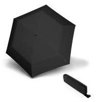 Ομπρέλα mini σπαστή μονόχρωμη μαύρη Knirps X4U Ultra Light Slim Manual Folding Umbrella Black