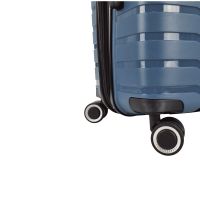 Βαλίτσα σκληρή μεγάλη επεκτάσιμη μπλε με 4 ρόδες Rain RB80134 75cm