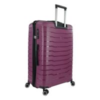 Βαλίτσα σκληρή μεγάλη επεκτάσιμη μωβ με 4 ρόδες Rain RB80134 75cm