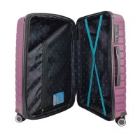 Βαλίτσα σκληρή μεγάλη επεκτάσιμη μωβ με 4 ρόδες Rain RB80134 75cm