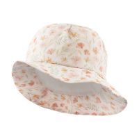 Girls Cotton Floppy Floral Hat Sterntaler Ecru