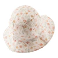 Girls Cotton Floppy Floral Hat Sterntaler Ecru