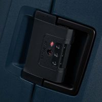 Βαλίτσα σκληρή μπλε με 4 ρόδες μεγάλη Samsonite Essens Spinner 75 Midnight Blue