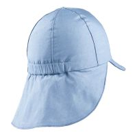 Summer Cotton Cap With Neck Cover And UV Protection Sterntaler Light Blue