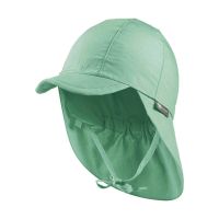 Summer Cotton Cap With Neck Cover And UV Protection Sterntaler Light Green