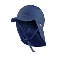 Summer Cotton Cap With Neck Cover And UV Protection Sterntaler Dark Blue