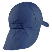 Summer Cotton Cap With Neck Cover And UV Protection Sterntaler Dark Blue