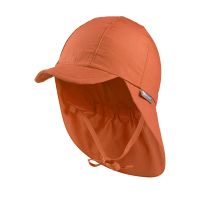 Summer Cotton Cap With Neck Cover And UV Protection Sterntaler Orange