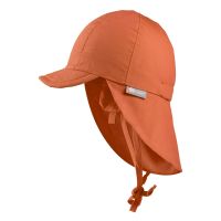 Summer Cotton Cap With Neck Cover And UV Protection Sterntaler Orange