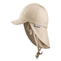 Summer Cotton Cap With Neck Cover And UV Protection Sterntaler Beige