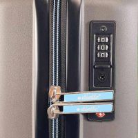 Βαλίτσα σκληρή μικρή γκρι με 4 ρόδες Dielle 180 S