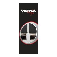 Τιράντες ανδρικές ελαστικές μονόχρωμες γκρι Victoria 36 mm