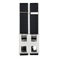 Τιράντες ανδρικές ελαστικές μονόχρωμες μαύρες Victoria 36 mm