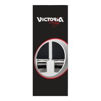 Τιράντες ανδρικές ελαστικές μονόχρωμες μαύρες Victoria 36 mm