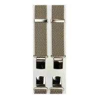 Τιράντες ανδρικές ελαστικές εμπριμέ μπεζ Victoria 36 mm