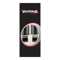 Τιράντες ανδρικές ελαστικές ριγέ μπλε Victoria Fishbone Stripes 36 mm