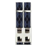 Τιράντες ανδρικές ελαστικές μπλε Victoria Two Tone Rhombus 36 mm