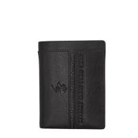 Men's Leather Vertical Wallet - Cardholder  Beverly Hills Polo Club Line Black BH-1566