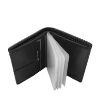 Πορτοφόλι - καρτοθήκη δερμάτινη ανδρική μαύρη Beverly Hills Polo Club Line Wallet - Card Holder Black BH-1566