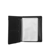 Πορτοφόλι - καρτοθήκη δερμάτινη ανδρική μαύρη Beverly Hills Polo Club Line Wallet - Card Holder Black BH-1566