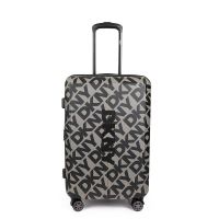 Medium Hard Expandable Luggage With 4 Wheels DKNY Step & Repeat 24'' Upright Black