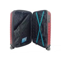 Βαλίτσα σκληρή καμπίνας επεκτάσιμη  βυσσινί  με 4 ρόδες Rain RB80134 55 cm