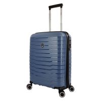 Βαλίτσα σκληρή καμπίνας επεκτάσιμη  μπλε  με 4 ρόδες Rain RB80134 55cm