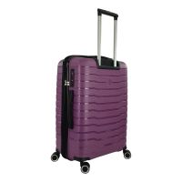 Βαλίτσα σκληρή μεσαία επεκτάσιμη μωβ με 4 ρόδες Rain RB80134 65cm