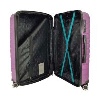 Βαλίτσα σκληρή μεσαία επεκτάσιμη μωβ με 4 ρόδες Rain RB80134 65cm