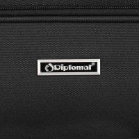 Βαλίτσα μεσαία υφασμάτινη μαύρη με τέσσερεις ρόδες Diplomat Quattre ZC444 M