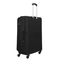 Βαλίτσα μεγάλη υφασμάτινη μαύρη με τέσσερεις ρόδες Diplomat Quattre 444 L