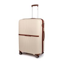 Βαλίτσα σκληρή μεγάλη  επεκτάσιμη εκρού με 4 ρόδες Dielle 190 70 cm