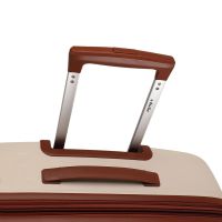 Βαλίτσα σκληρή μεγάλη  επεκτάσιμη εκρού με 4 ρόδες Dielle 190 70 cm