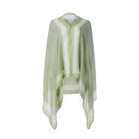 Women's Summer Cotton Stole With Geometric Print Motif Light Green