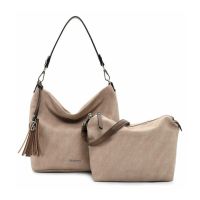 Τσάντα ώμου - χιαστί γυναικεία μπεζ Emily & Noah Elke